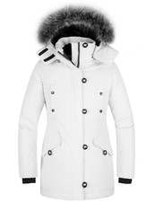 Chinmoon Women's Winter Down Jacket Waterproof Parka Long Coat With Fur Hood