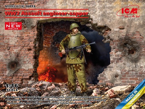 ICM 16013 Plastik Modell Figuren Bausatz Maßstab 1:16 Assault Engineer-Sapper WW2 - Bild 10 von 10