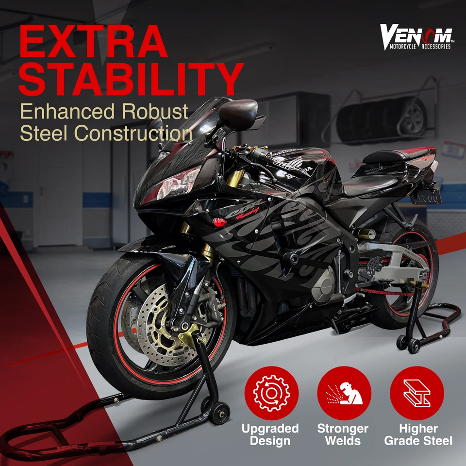 Soporte de elevación doble para motocicleta Honda VTR 1000 Interceptor Super Hawk Foto 2 de 4