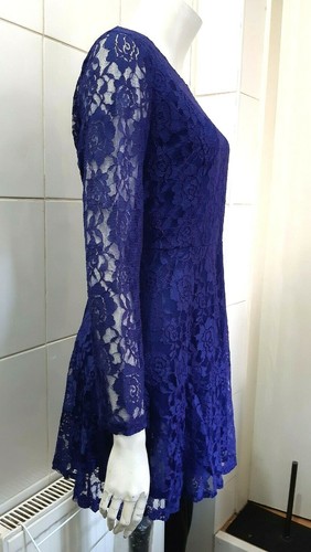 NEW Pussycat London Women's Woven Dress - Royal Blue Size 14 - Picture 3 of 6