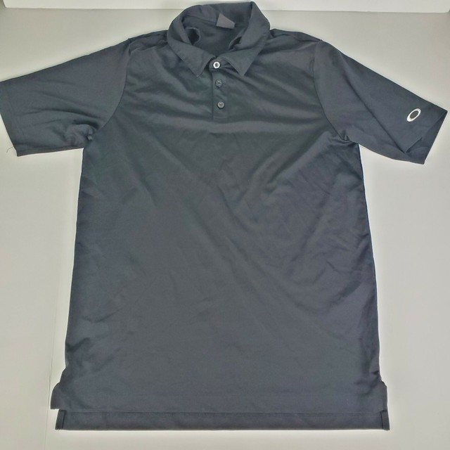 Oakley Mens Polo L Black Regular Fit Golf CA#35460 RN#96548 | eBay
