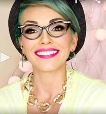 Vintage Style Cat Eye Black Brown Tortoise Clear Crystals Eyeglasses Frames 1317