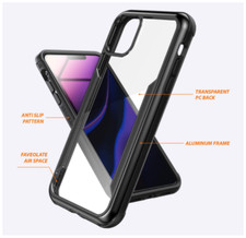 Case for iPhone 11 Pro Max 6.5" Military Grade Case Silicone with Aluminum