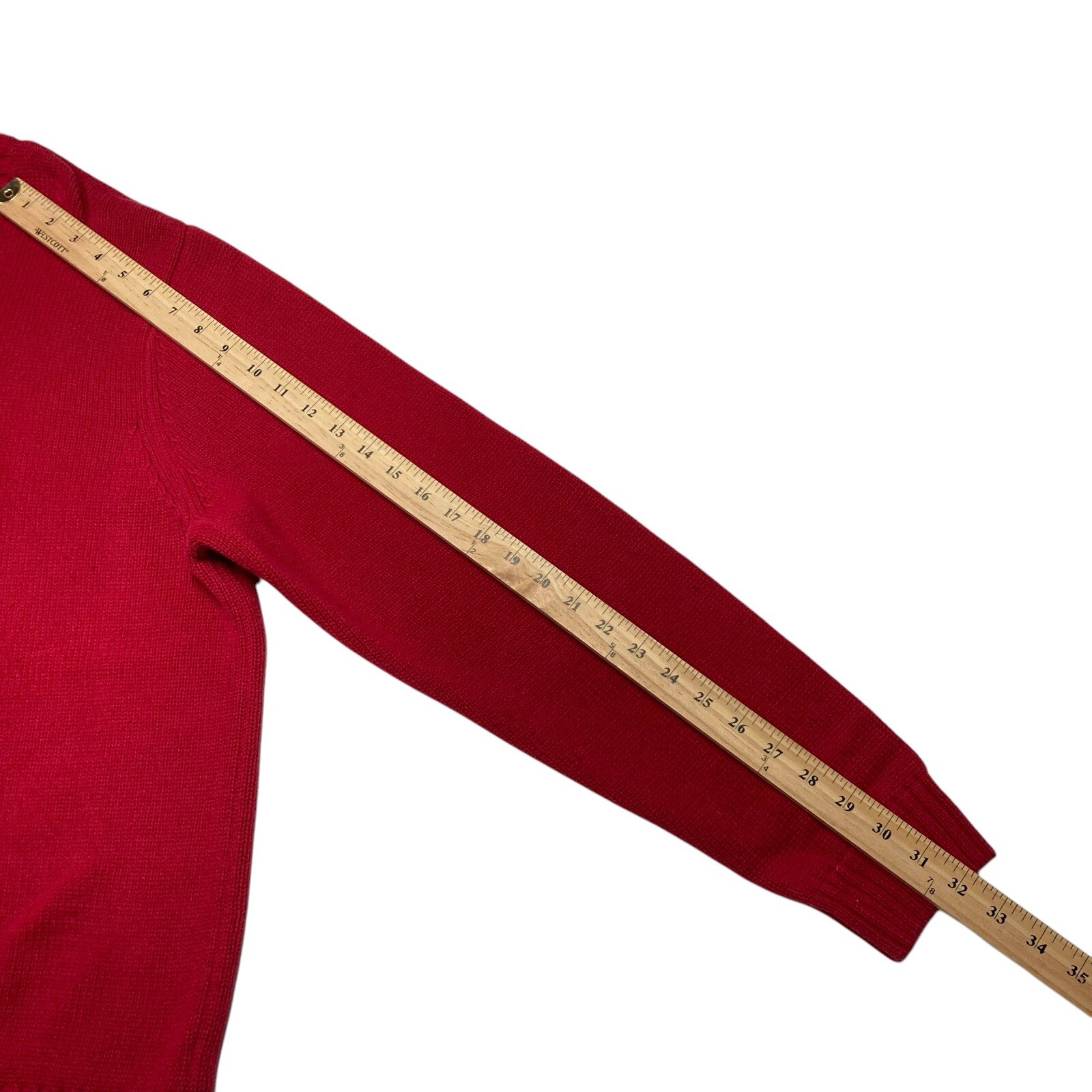 Chaps | Solid Red Long Sleeve Pullover Sweater | … - image 7