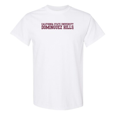 Cal State Dominguez Hills Toros Basic Block T-Shirt - White