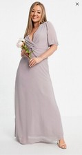 BNWT Lilac Grey Bridesmaid Ball Prom Dress