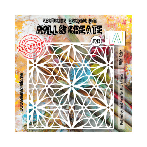 AALL & CREATE #213 - 6""x6"" Stencil - Wild Aster