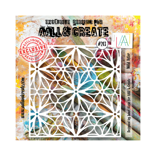 AALL & CREATE #213 - 6""x6"" Stencil - Wild Aster