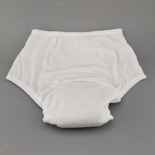 2 pezzi assorbenti lavabili incontinenza aiuto biancheria intima di cotone slip - Foto 4 di 7