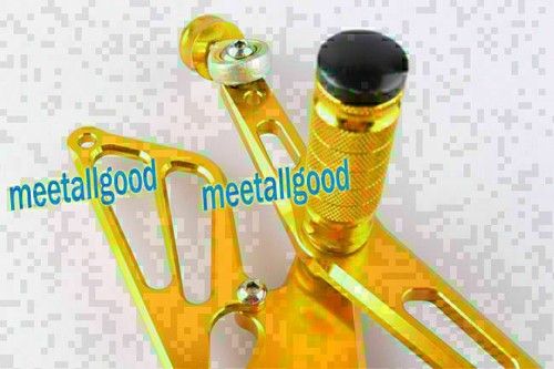 Rearset Footrest Footpegs Foot Pegs Shift Fit Yamaha YZF R6 2006 - 2010 Gold - Picture 5 of 6