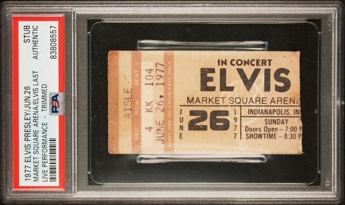 ELVIS PRESLEY FINAL CONCERT/LAST PERFORMANCE 1977 TICKET