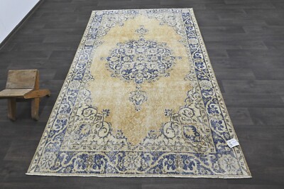 Oushak Türkischer Vintage Teppich 5x8 Kelim Rug Anatolisch Handarbeit Boho De...