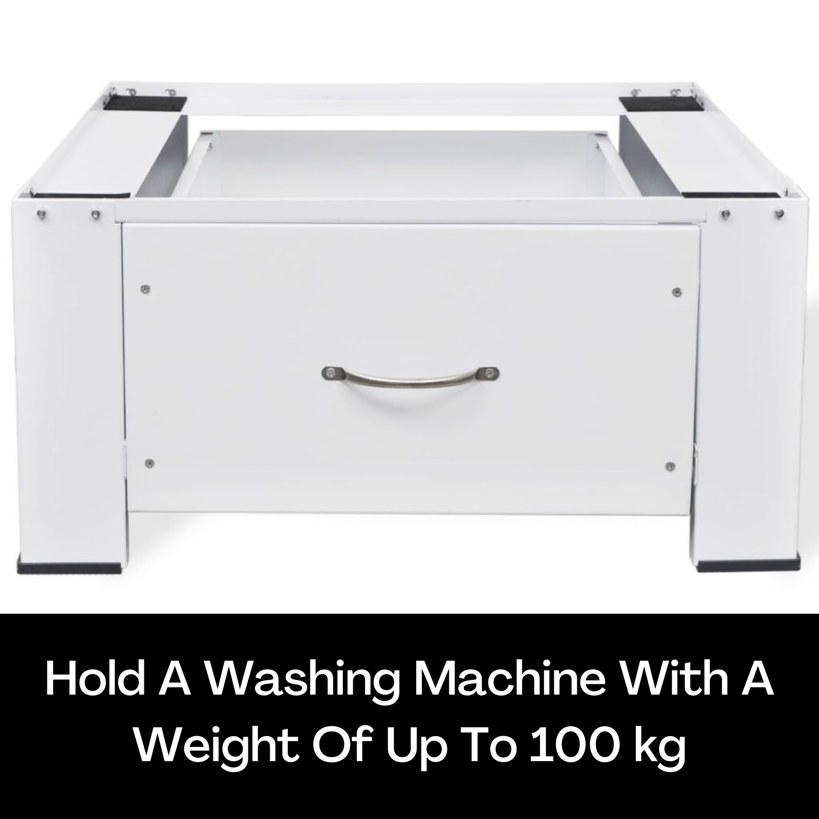 Laundry Pedestal With Storage Drawer Washing Machine Riser Stand