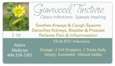 Gumweed Tincture Opens Airways, Clears Fungal Infections; Detox Kidney Prostrate