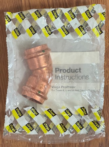 NEW Sealed Viega 77038 ProPress Copper Elbow 1-1/2" x 1-1/2" P1 x P2 ~Free Ship.