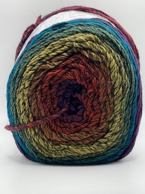 Blue Green Copper Galaxy Cake Yarn 78533 Ice Yarns Self-Striping Yarn 150g 524yd
