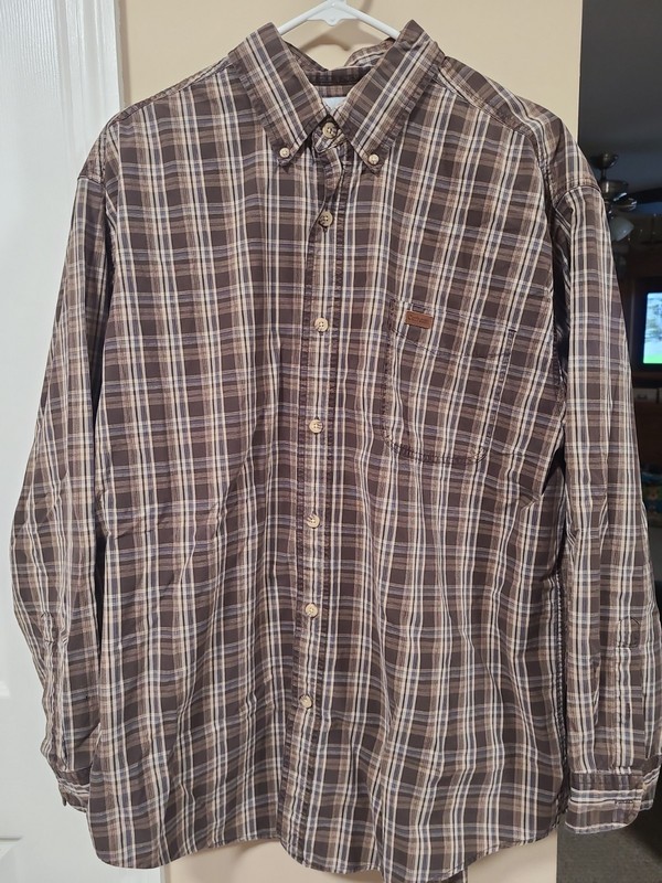 Carhartt Men's Plaid Button-Down Shirt sz L Long Sleeve Workwear Outdoor Casual