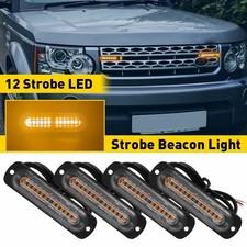 4pcs Led Strobe Lights Bar Car Truck Flashing Bright Hazard Beacon Amber Usa
