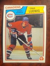 1983-84 O-Pee-Chee OPC #190 Craig Ludwig ROOKIE RC Montreal Canadiens NM SHARP