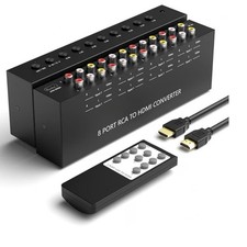 8 Port RCA to HDMI Converter 1080P AV Switch Sega Xbox PS1 PS2 N64 SNES