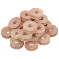  Set di 50 ruote in legno per lavori artigianali - Ruote in legno grezzo con 6,5