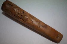 Embouchure de cigarette japonaise en bois avec motif masque Hanya du Japon...