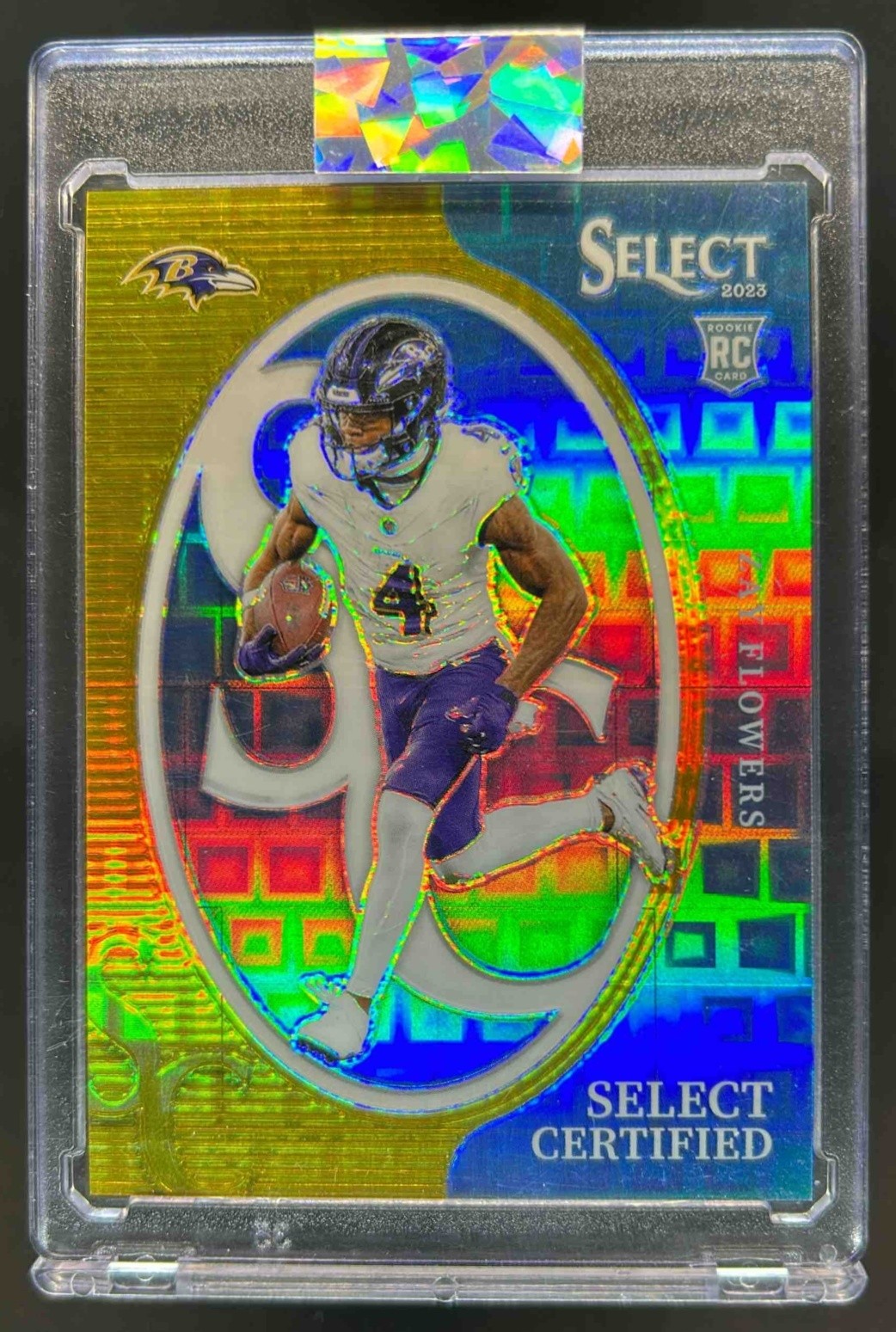 2023 Select Zay Flowers Certified Rookies RC Gold Prizm #8/10 Ravens