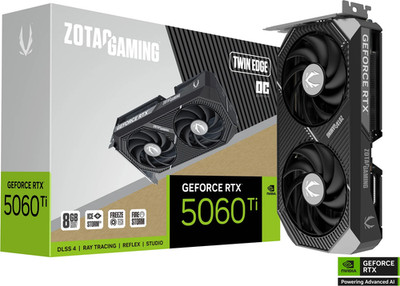 Zotac Gaming GeForce RTX 5060 Ti Twin Edge OC, 8GB GDDR7 (ZT-B50610H-10M)