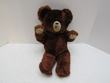 VINTAGE HANDMADE ARTIST CRAFTED TEDDY BEAR BROWN FUR LOOKING FOR LOVE  TLC