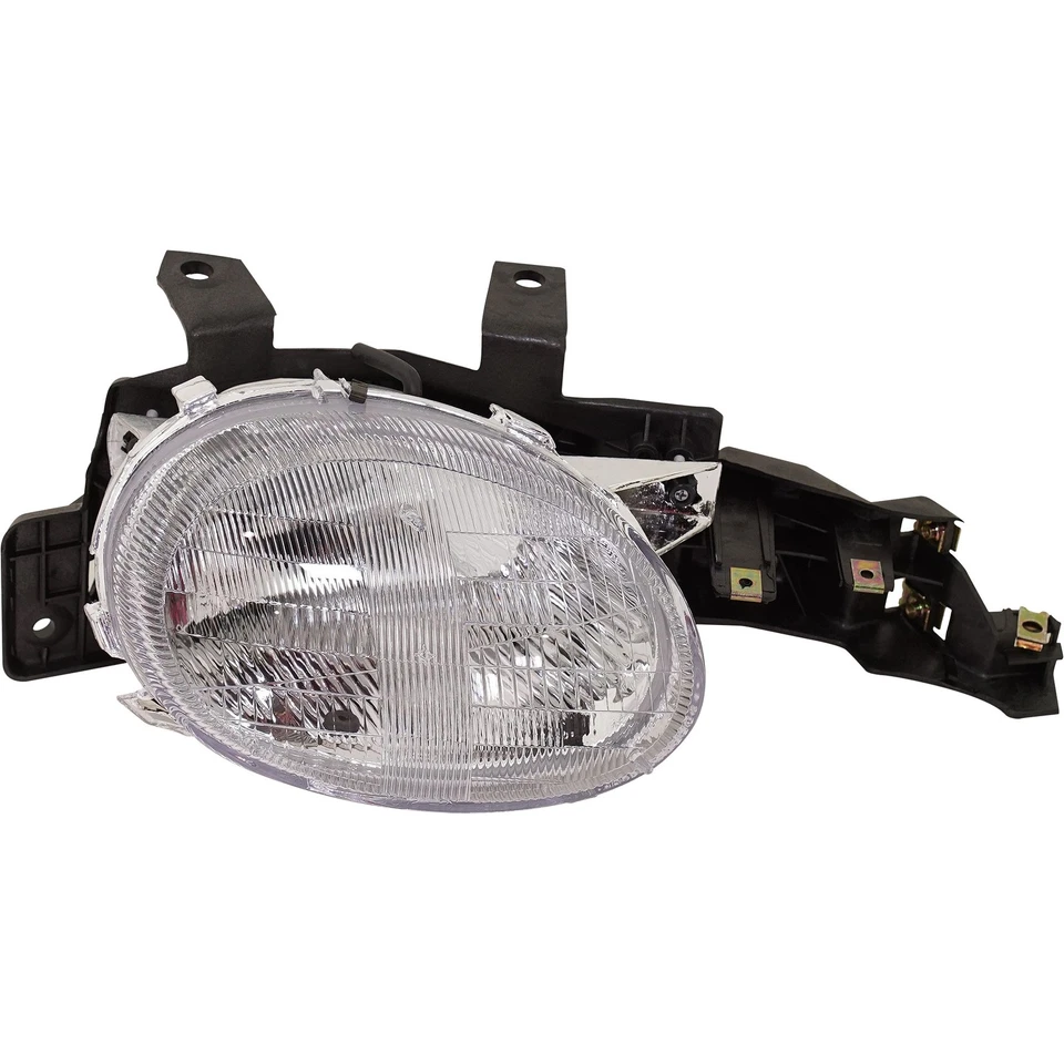 For 95-99 Neon Headlight Headlamp Head Light Lamp w/Bracket with Bulb SET PAIR - Image 2 of 4