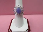 Ross Simons 925 Sterling Silver Lavender Jadeie Jade Amethyst Ring Size 7 -5.79G