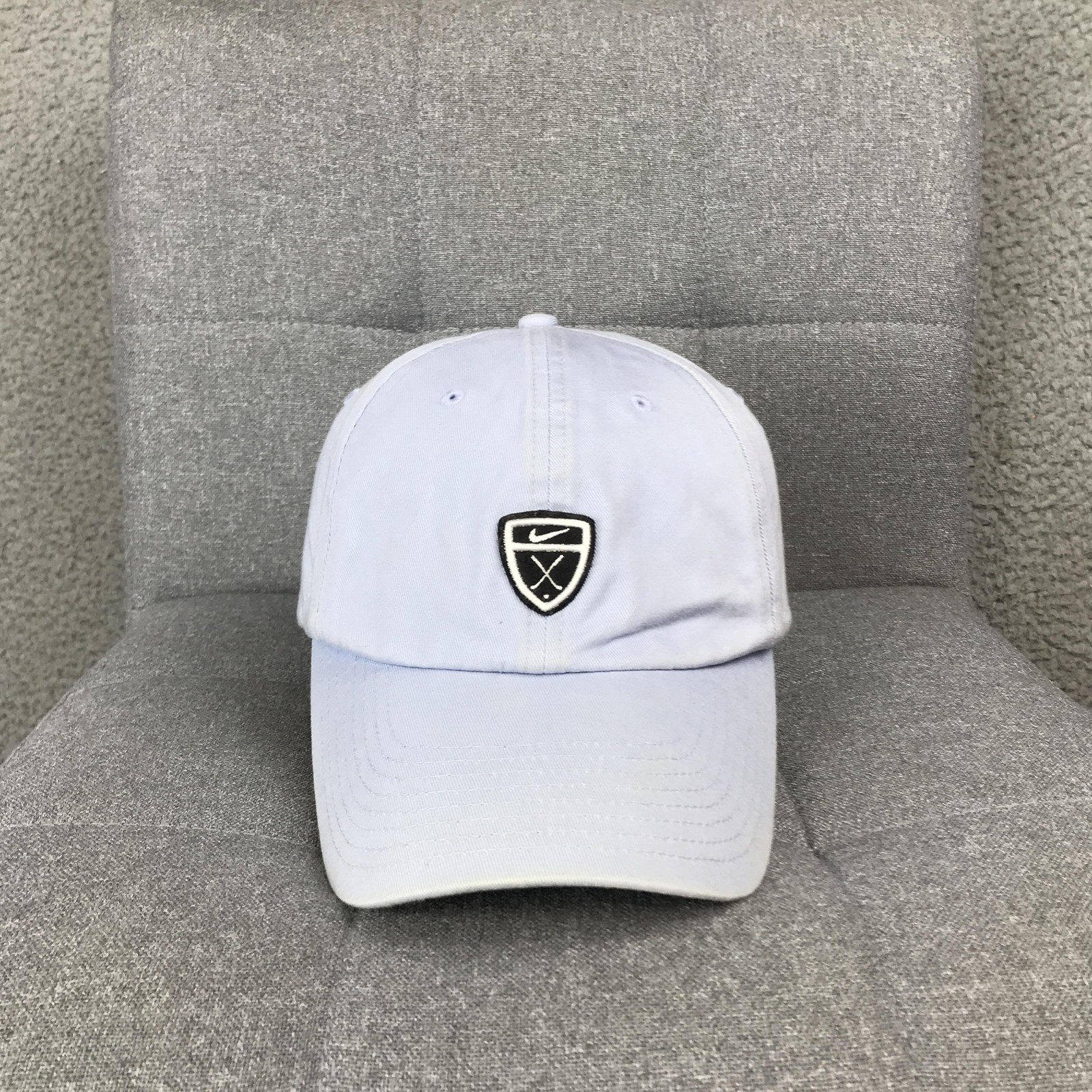 Nike Golf Shield Hat Cap Strap Back One Size Blue Mens Cotton Twill Baseball