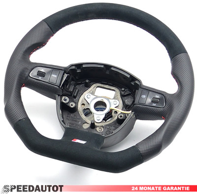 TAUSCH S-LINE abgeflacht Leder lenkrad Schwarz  AUDI A4 A3 A6 Q5 A5