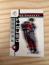 2001-02 SP Authentic #122 Steven Reinprecht FG 2199/3500 Colorado Avalanche