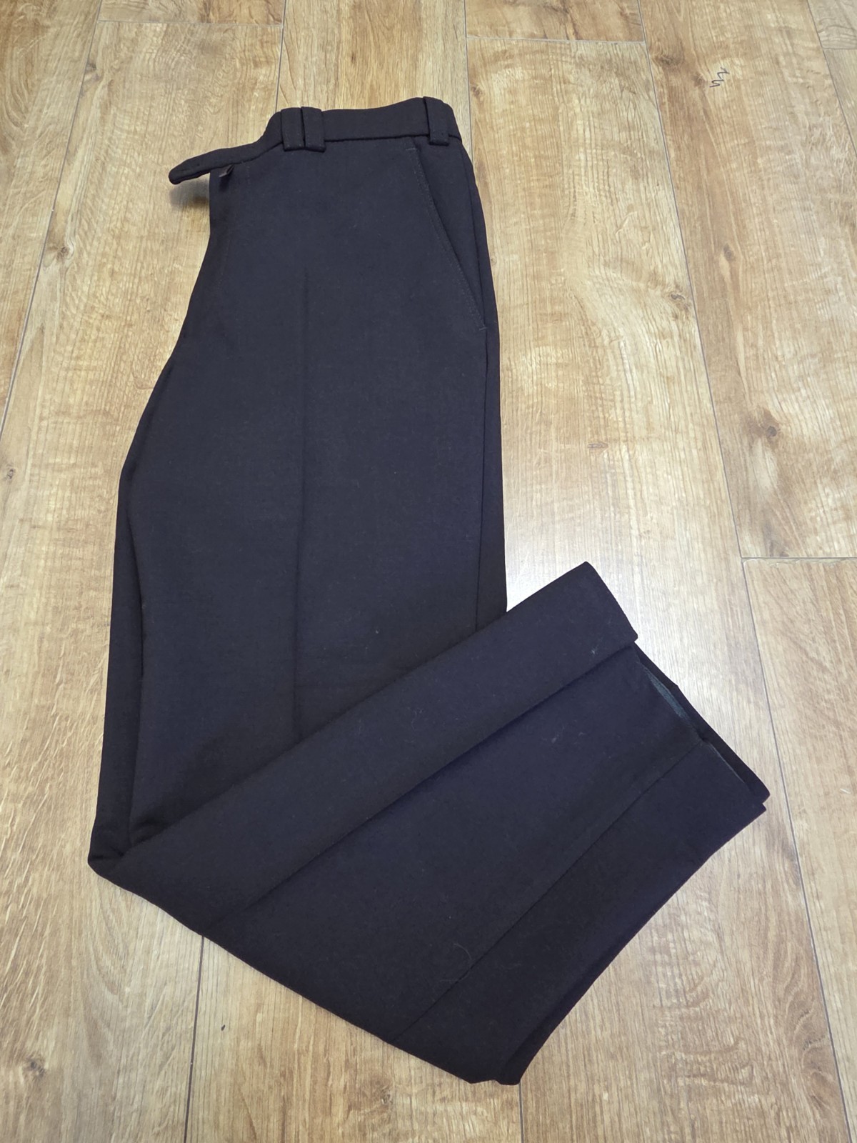 Pantalones de microlana elásticos inteligentes Meyer Monza para hombre cintura marrón 32 pierna 32 usados