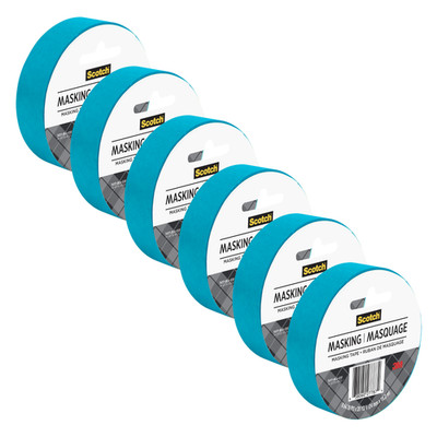 Scotch Expressions Masking Tape: 0.94 in. x 60 ft. (Blue) [6-pack]