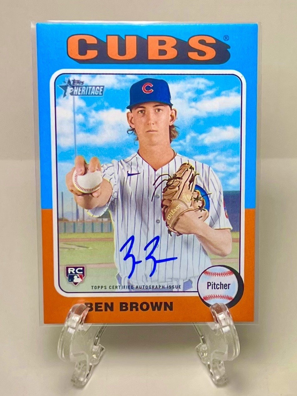 2024 Topps Heritage High Number Ben Brown Real One Rookie Autograph Chicago Cubs
