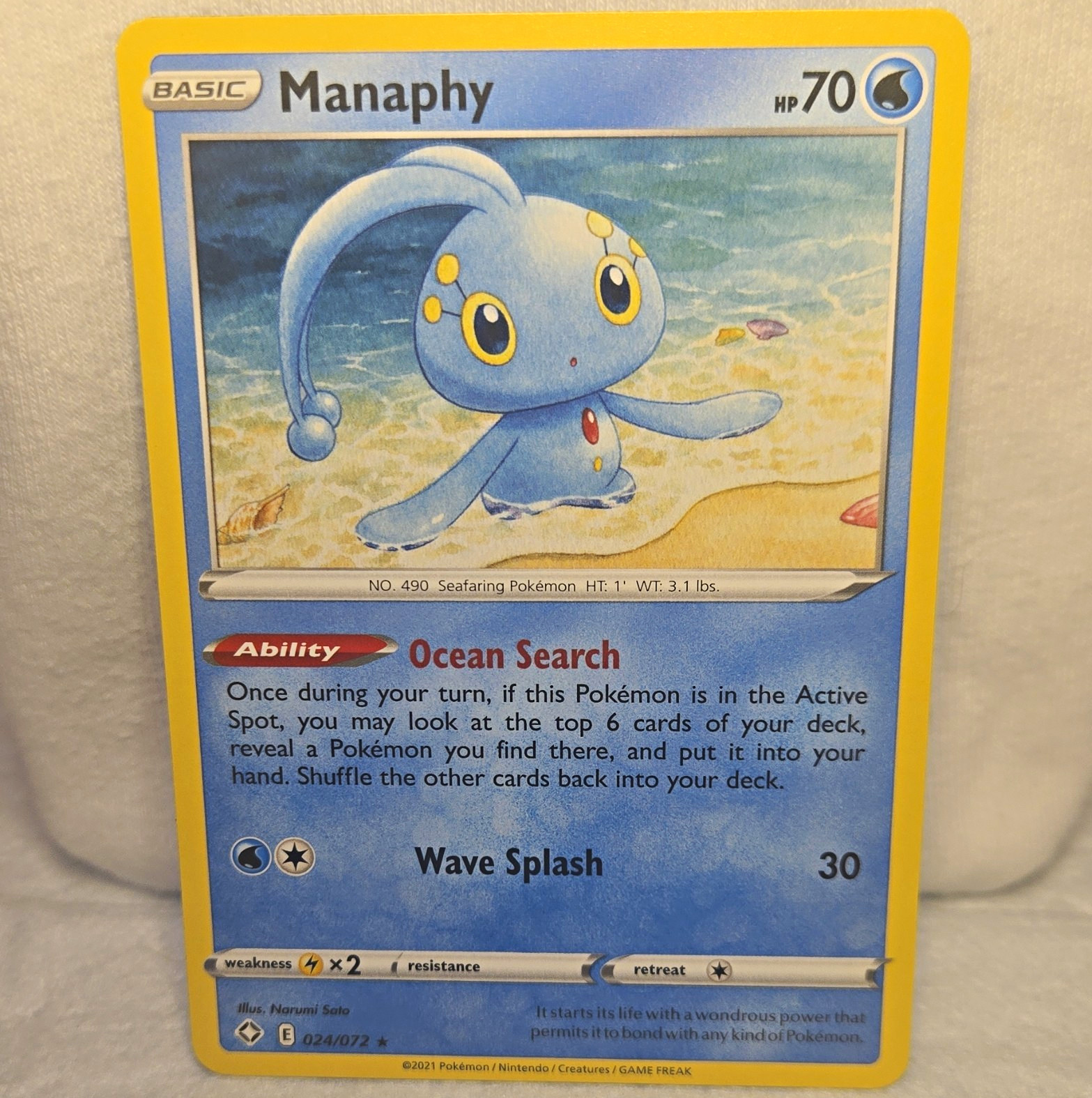 Manaphy 024/072 Shining Fates Rare 2021 Pokemon TCG