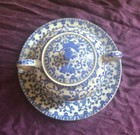 Noritake Morimura Blue White Phoenix Vintage Sugar Bowl with Lid And 1 Plate — photo 1