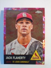 2022 TOPPS CHROME PLATINUM JACK FLAHERTY #52 'RED TOILE' REFRACTOR  SP /100