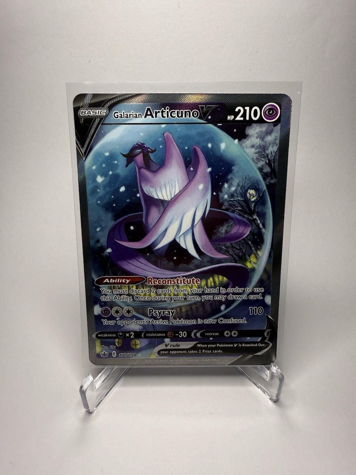 Galarian Articuno V - 170/198 - Pokemon Chilling Reign Alternate Full Art - NM