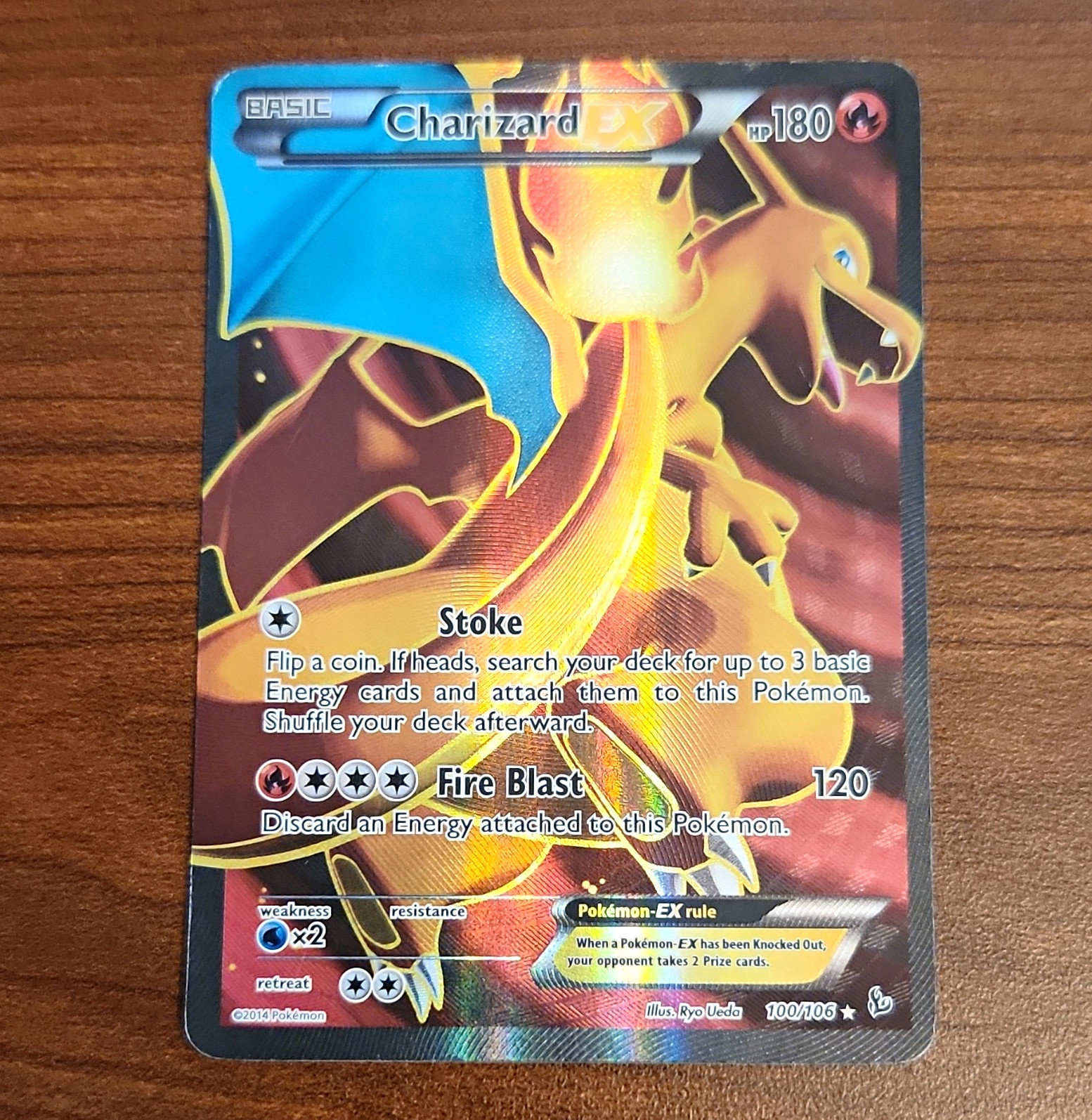 The Pokémon Company Charizard EX 100/106 Flashfire Full Art Holo UR ENG 180HP