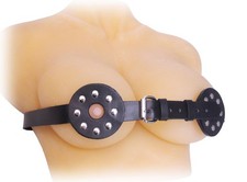 Strict Leather Studded Spiked Breast Binder with Nipple Holes