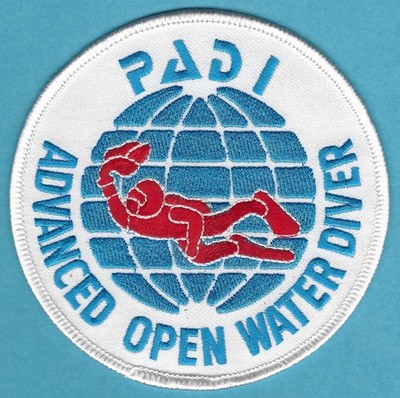 PADI PROFESSIONAL ASSOC. OF DIVE INSTRUCTORS ADVANCED OPEN WATER DIVER PATCH