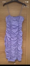 Oh Polly Lilac Ruched Dress S