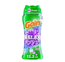 GAIN Scent Booster Beads Dewdrop Dream Relax 12.2 oz - Lot of 4