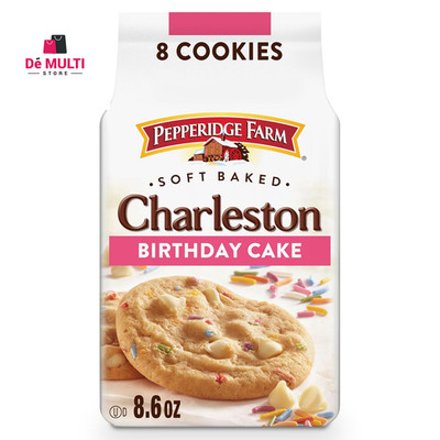 Charleston Birthday Cake Cookies, 8 Soft Baked Cookies, 8.6 Oz. Bag