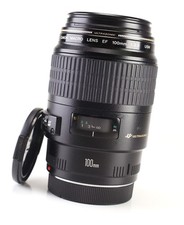 Canon EF 100mm F2.8 Macro Manual Focus Ultrasonic USM Prime Lens F&R Lens Cap