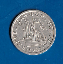 Münze PORTUGAL 2 1/2 Escudos 1983 Segelboot Ku/ Ni Sehr schön