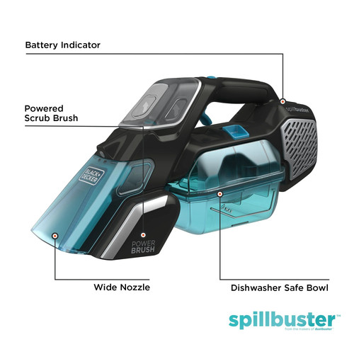 BLACK+DECKER Spillbuster(TM) Cordless Cleaner With Pwr Brush - BHSB320JP - Picture 4 of 21